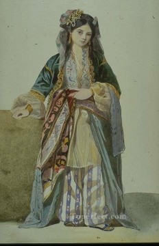チャールズ・グレール Painting - トルコ人女性 アネッタ・スミルナ マルク・シャルル・ガブリエル・グレール